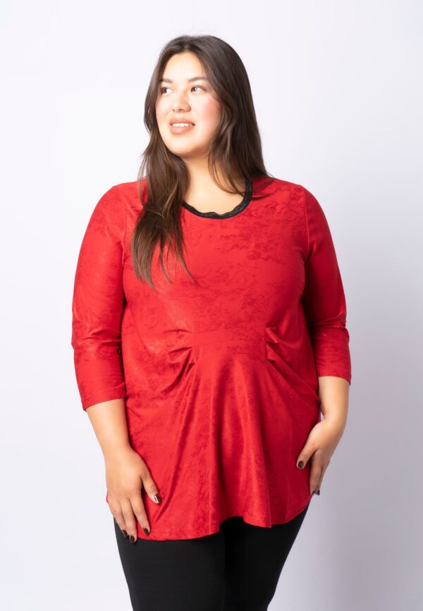 Pont Neuf - Bluse - Pntrine - Warm Red - M billede