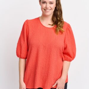 Pont Neuf - Bluse - Pntrud - Coral Red - 3xl/54-56 billede