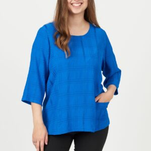 Pont Neuf - Bluse - Pnyade - Medium Blue - M/42-44 billede