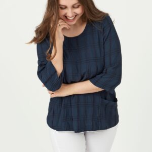 Pont Neuf - Bluse - Pnyade - Navy - 2xl/52 billede