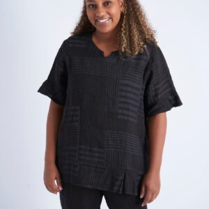 Pont Neuf - Bluse - Pnhadil - Black - 3xl/54-56 billede