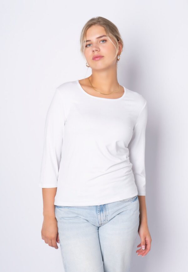 Sht-shirt - White - Bluse - 40 billede