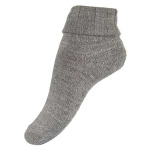 Alpaka sokker glatstrikket - 36150 - Grey - Festival