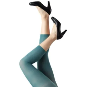 Plus size 3/4 Leggings i Blågrøn - Amelie Aqua Festival96120 - Festival