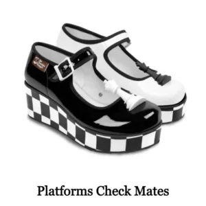 Check Mates Platform Sko - Hot Chocolate Design
