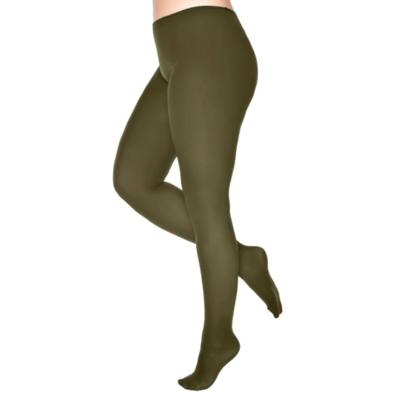 Dark Olive 50 Denier Curvy Super Stretch Strømpebukser - Pamela Mann