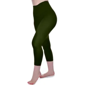 Capri Leggings - Dark Olive - Pamela Mann
