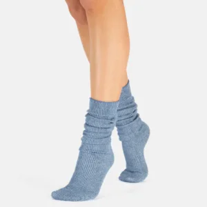 Glitter rib strømper - Blu Serenity - Cette