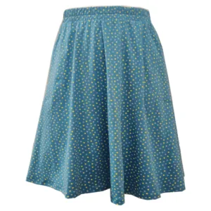 Plus size Nederdel - Kobe Sky Blue Dot - Amamiko