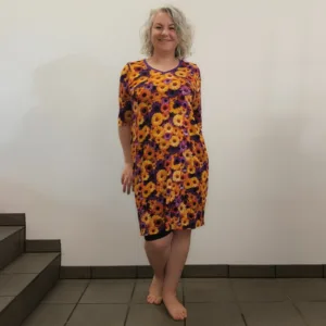 Plus size kjole - Coco Bamboo Flower - Amamiko