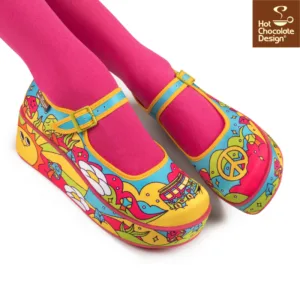 Love On The Road Platform Sko - Hot Chocolate Design