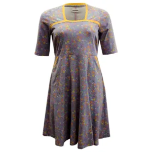 Plus size kjole - Genkei Lavender Flower - Amamiko