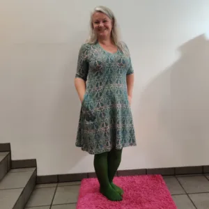 Plus size kjole - Tulla Mint Baroque - Amamiko