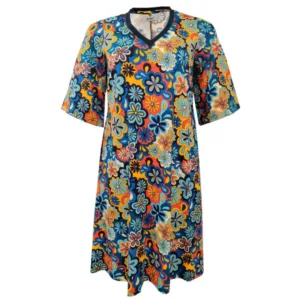 Plus size kjole - Tulla Flower Power - Amamiko