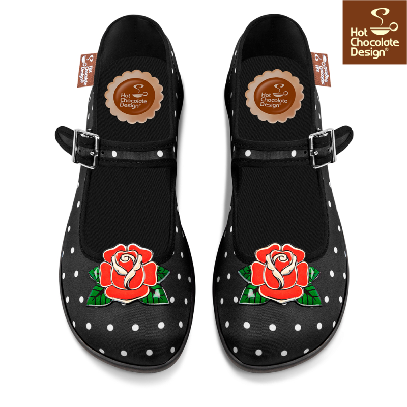 Rockabilly Mary Jane Sko - Hot Chocolate Design