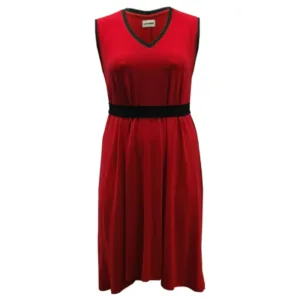 Løs plus size kjole - Moon Soft Red - Amamiko