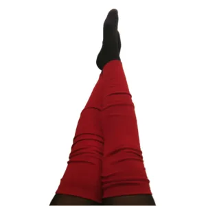 Røde Uld Benvarmere Til Voksne - Soft Beauty