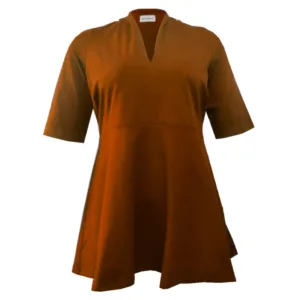 Plus size bluse - Sendai Cognac - Amamiko