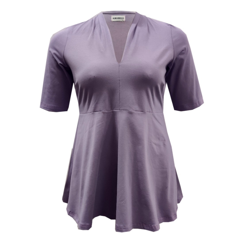 Plus size bluse - Sendai Lavender - Amamiko
