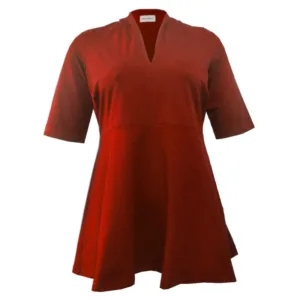 Plus size bluse - Sendai Red - Amamiko