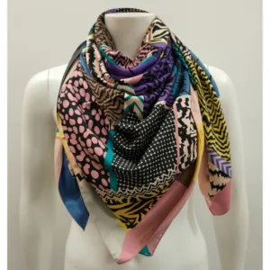 Silke Tørklæde Mix Mønster - Soft Beauty