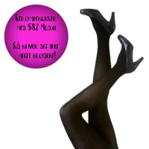 Plus size Strømpebukser i Sort Modal - Festival96300 - Festival