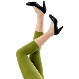 Plus size 3/4 Leggings i Grøn - Amelie Split Pea Festival96120 - Festival