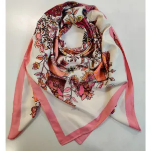 Silke Tørklæde Hvid Vifte - Soft Beauty