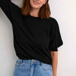 Pullover - Strik - KAlone 1/2 sleeve - Black Deep - Kaffe billede