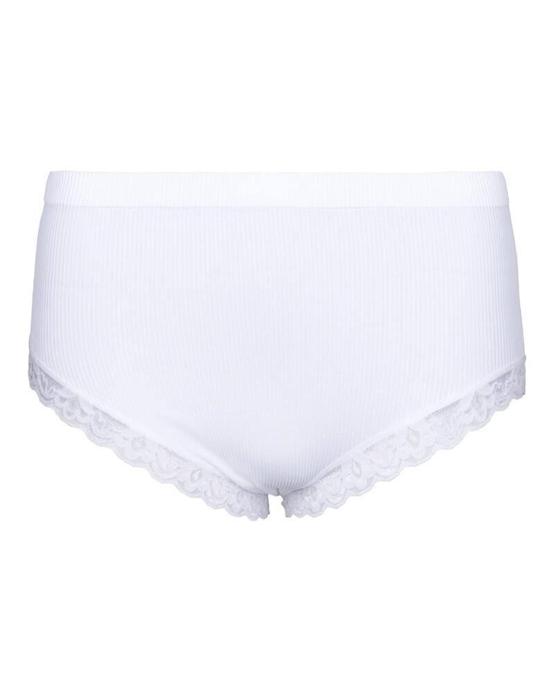 Trusser - Feline Rib Midi - Bianco - Tim & Simonsen billede