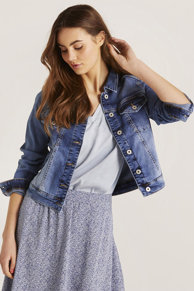 Demin Jakke - Billi - Blue - IN FRONT billede