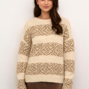 Pullover - Strik - CUlona Brava - Whitecap Melange - Culture billede