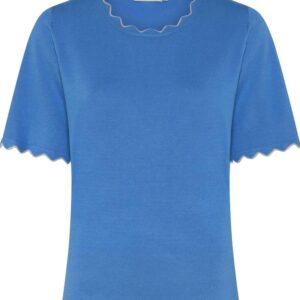 T-shirt Strik - Waves - Dazz Blue - Micha billede