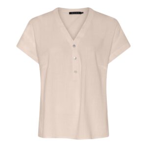Bluse - Viscose Linen - Oat Meal - Micha billede