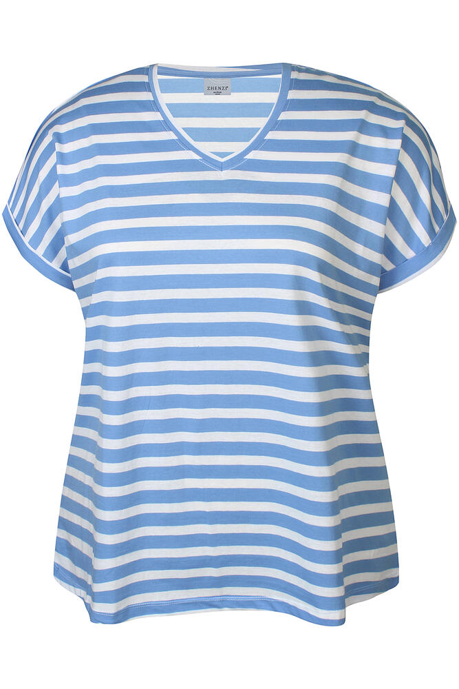 T-shirt - Alberta - Cornflower Blue - Zhenzi billede