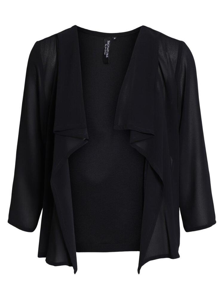 Draperet Jakke - Sort - Signature billede