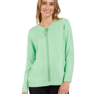 Pullover - Strik - Lysegrøn - Signature billede