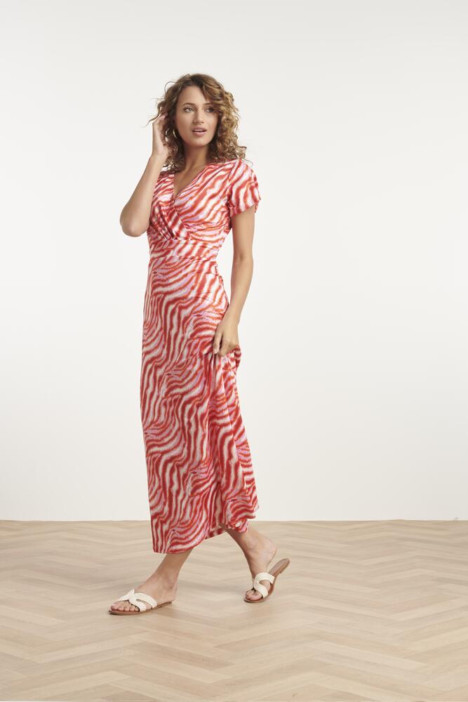 Maxi kjole - Zebra - Pink/Rød - Smashed Lemon billede
