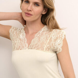 Top - CUpoppy Lace - Whitecap - Culture billede