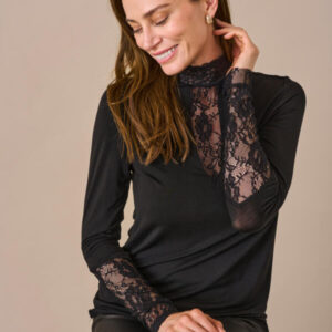 Bluse - CUpoppy Lace - Sort - Culture billede