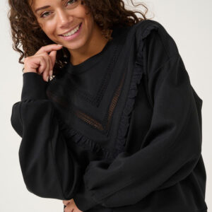 Sweatshirt - CUbess Chabrina - Black - Culture billede