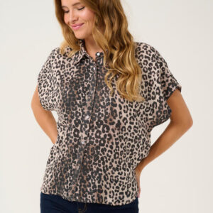 Bluse - CUmyra Elina - Leopard - Culture billede