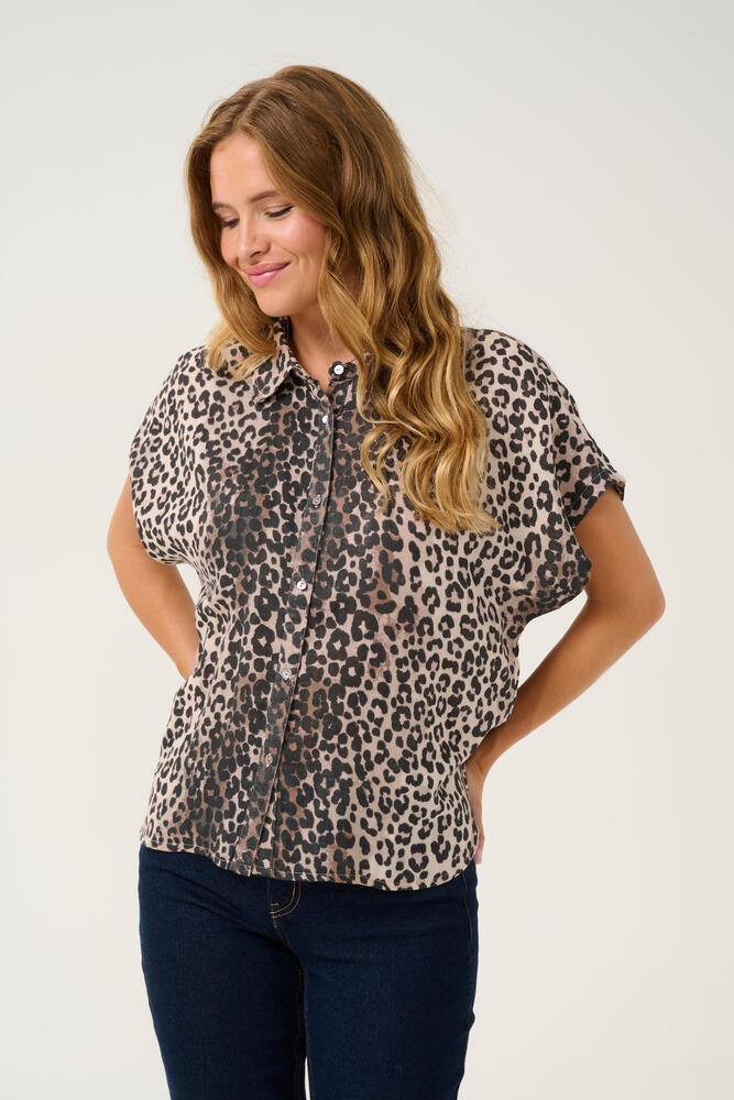 Bluse - CUmyra Elina - Leopard - Culture billede
