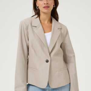 Blazer - KAesther - Feather Gray Melange Pinstripe - Kaffe billede