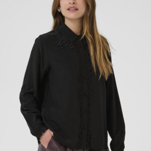 Bluse - CUamanda Asmine - Black - Culture billede