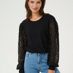 Bluse - KAnima - Black Deep - Kaffe billede