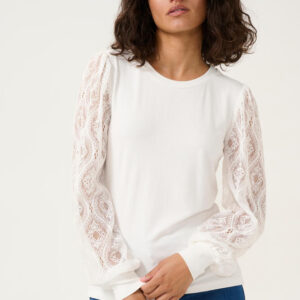 Bluse - KAnima - Chalk - Kaffe billede