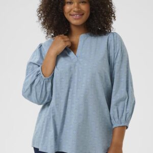 Bluse - KCloulou - Windward Blue - Kaffe Curve billede