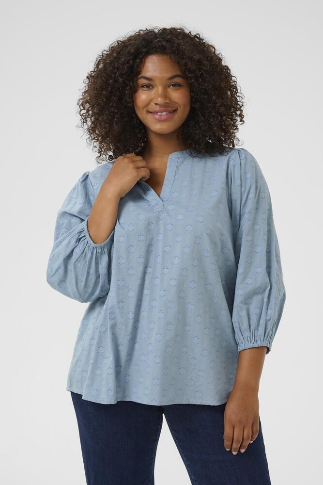 Bluse - KCloulou - Windward Blue - Kaffe Curve billede