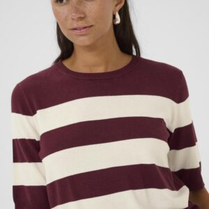 Bluse - Strik - KAlizza - Windsor/Turtledove Wide Stripe - Kaffe billede
